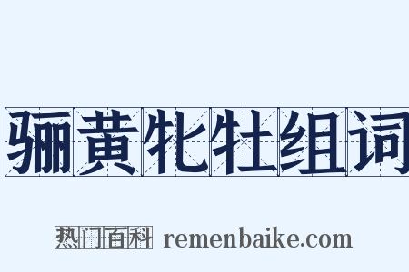 骊黄牝牡组词是什么意思的图片